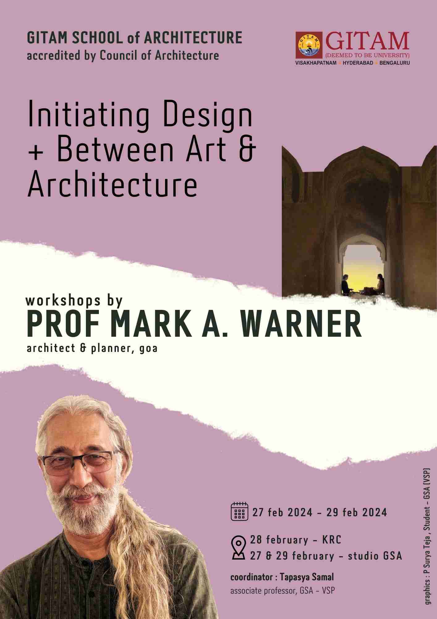 Workshops by Prof. Mark A. Warner