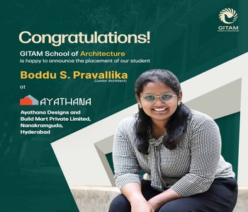 Boddu S. Pravallika was placed at Ayathana Designs and Build Mart Private Limited in Hyderabad
