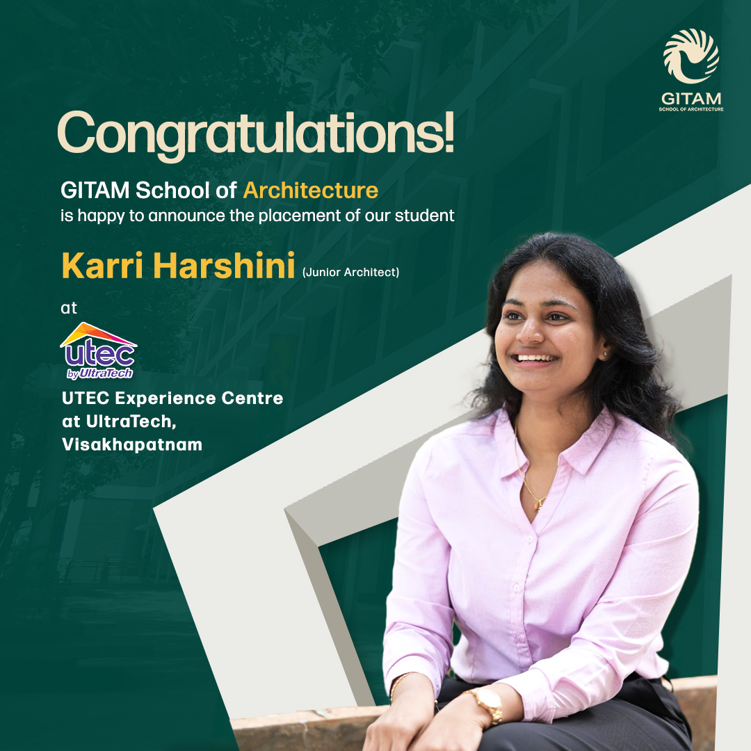 Karri Harshni was placed at Utech Experience Center in Visakhapatnam
