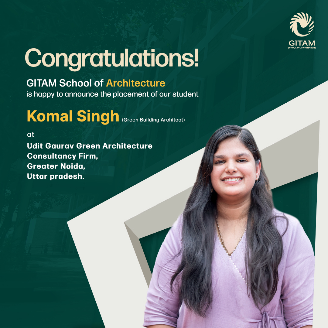Komal Singh was placed at Udit Gaurav green architecture consultancy firm in Noida