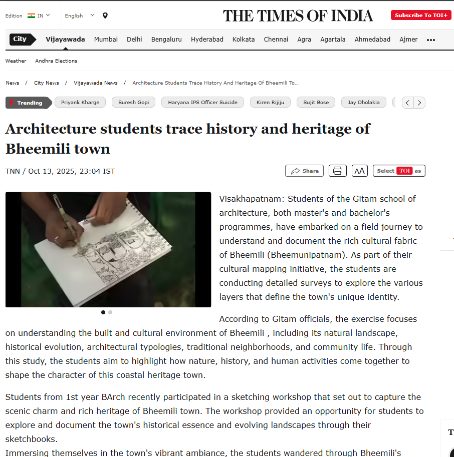 Sketching Workshop held at Bheemili